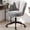 Gray, variant on Romorgniz Velvet Vanity Chair with Petal Backrest Height Adjustable Desk Chair with Wheels Seashell Makeup Chair for Bedroom, Gray