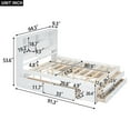 thumbnail image 4 of Euroco Queen Size Platform Bed with Storage Headboard and 8 Drawers, White, 4 of 23