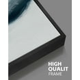 thumbnail image 3 of SHENIFY Blue and Grey Abstract Wall Art Modern Minimalist Painting Decor Graffiti Artwork 11x14in3pcs Black Framed, 3 of 5