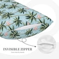 thumbnail image 4 of Salouo Flamingos And Palms Print Print Pillow Case Cover,Wrinkle-Free Bed Pillow Cover Pack of 1 Home Decor Fade-Resistant and Stain-Resistant ,Pillows Not Included -14"x20", 4 of 8