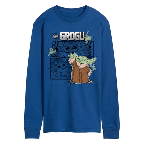 Star Wars - The Mandalorian Grogu Panels - Men's Long Sleeve Graphic T-Shirt