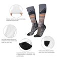 thumbnail image 5 of Fotbe Black Dragon Cliff Dawn print Women's Men's Novelty Crew Socks Cotton Socks Knee High Socks for Walking,Running,Nurses,Pregnancy, 5 of 8