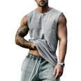 thumbnail image 3 of TOWED22 Men's Bodybuilding Stringer Tank Top Gym Workout Sleeveless T-Shirt Tees(Grey,XXL), 3 of 4
