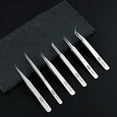 thumbnail image 6 of ROCKROK 6pcs Stainless Steel Tweezers Set for Precision Work and Crafting Precise Use, 6 of 12