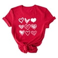 thumbnail image 2 of Ailaofu Women's Casual Heart Print T Shirts Summer Funny Short Sleeve Tops, 2 of 5