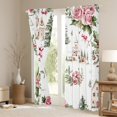 thumbnail image 3 of Manfei Santa Claus Christmas Black Out Curtains for Child, Pink Rose Flower Curtains Pack of 2 (42x63 Each), Princess Castle Bedroom Curtains, Window Curtains Home Decor, 3 of 6