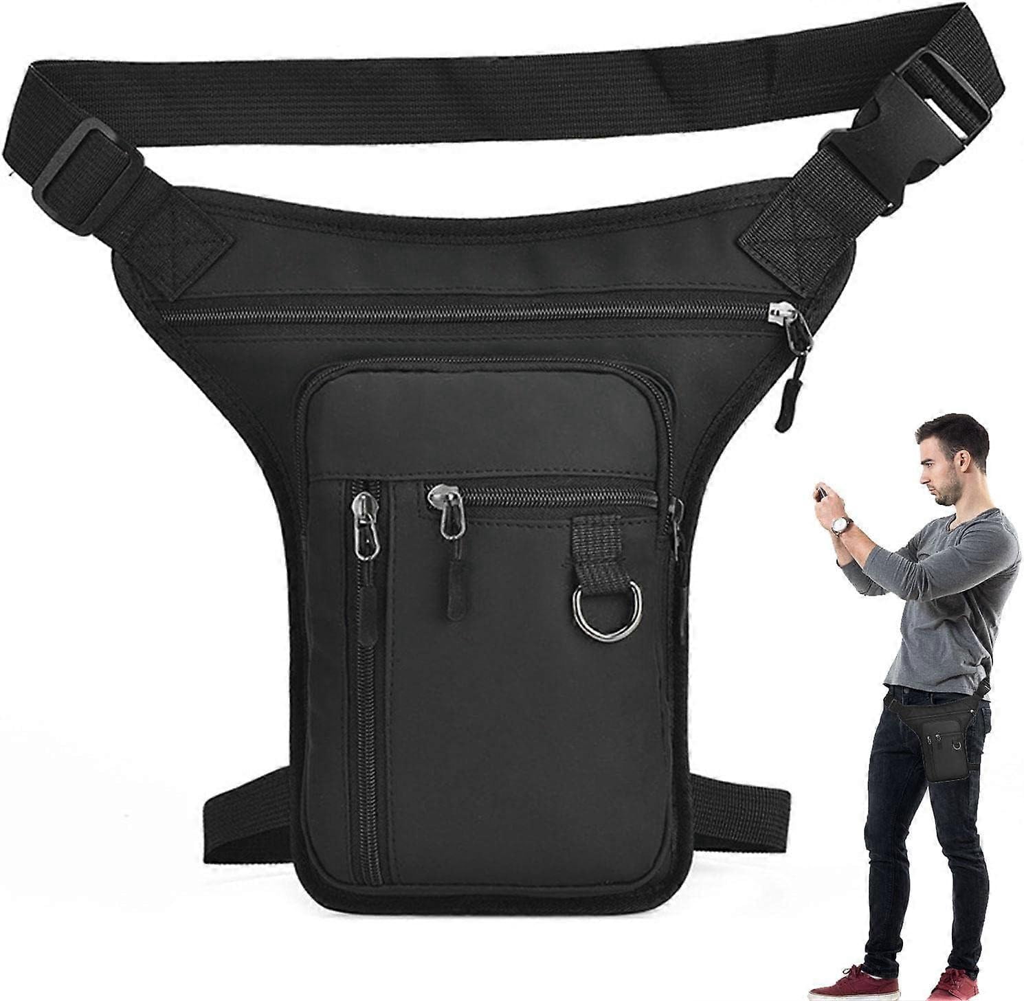 Leg Bag, Drop Leg Bag, Hiking Multi-Pocket Waist Fanny Pack, Thigh Pouch Outdoor Waist Bag