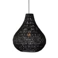 thumbnail image 2 of Boney 18 Inch Pendant Light, Woven Rope, Rounded Shape, Iron, Black, 2 of 5