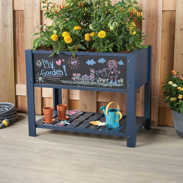Expert Gardener Outdoor Kids Raised Bed with Shelf