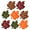Wine Red, variant on 8 Pcs Fall Maple Leaf Placemats Thanksgiving Harvest Maple Leaf Shaped Placemats Felt Non-Slip Heat Resistant Table Mats Coasters Tablecloth for Autumn Fall Home Dinner Decorations