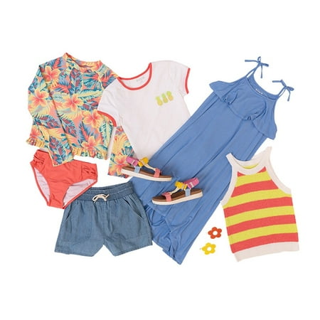 

KIDPIK Girls Sun And Citrus Outfit Set 6-Piece Size: 2 - 16 No Shoes