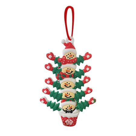 

MPWEGNP Potted Name Christmas DIY Tree Pendant Family Snowman Pendant Christmas Christmas Light Garland Plug in