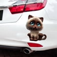 thumbnail image 4 of 15*18CM Car 3D Stereo Anime Funny Personality Kitten Sticker Car Styling Sticker, 4 of 7