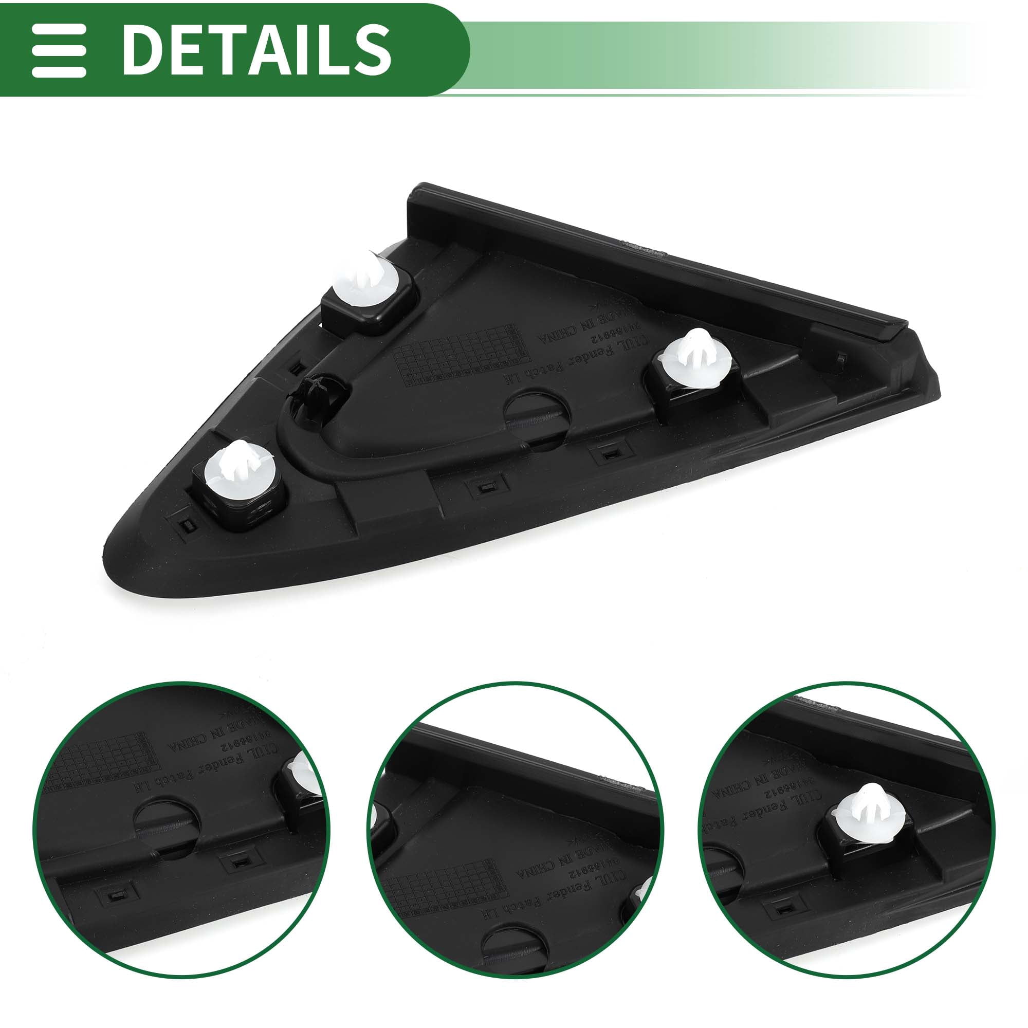 Unique Bargains Pillar Corner Triangle Trim for Cadillac XT5 2017 Plastic No.84186912