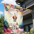 thumbnail image 3 of Happy Birthday to Brittany Spaniel Kitten Party Balloons Cake House Flag 28x40in Double Sided Brittany Dog Lover Gifts Idea Outdoor Decor - 00027, 3 of 5