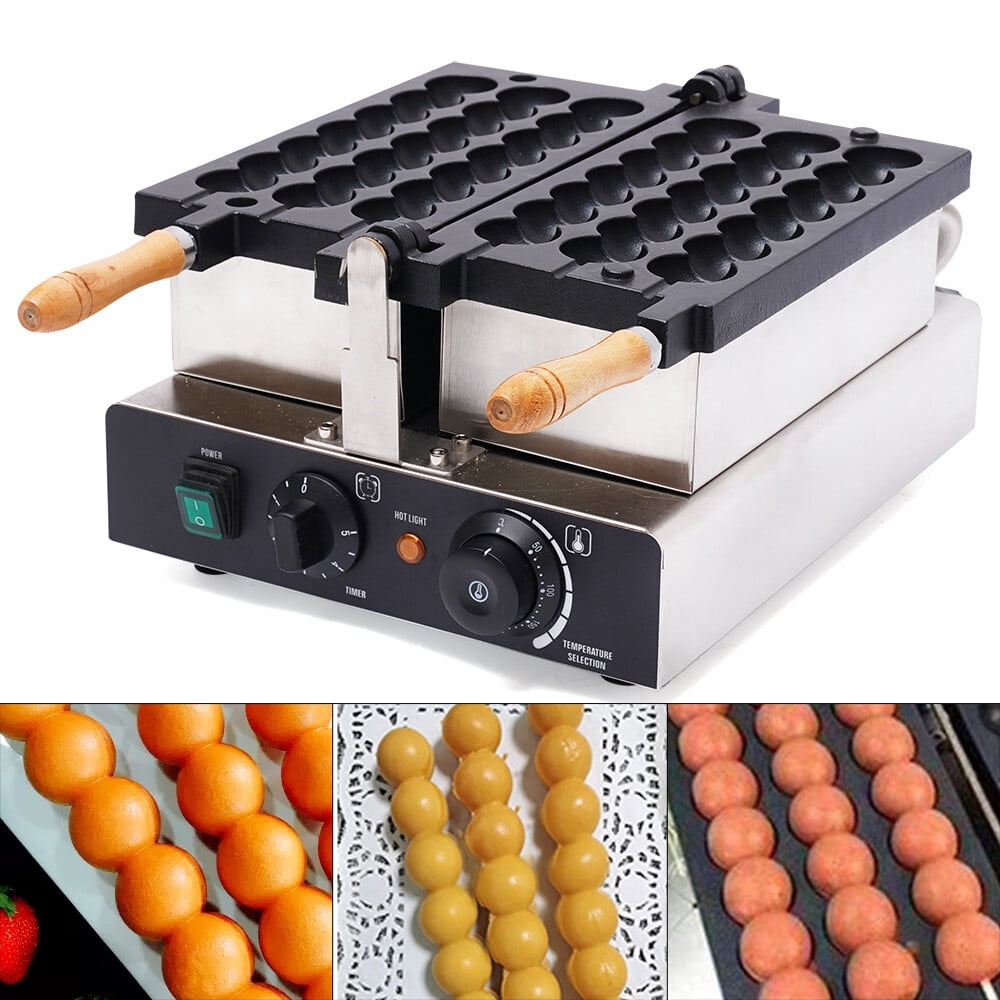 1.8KW Commercial Waffle Maker with LED Indicator Light, 110V, 50-300°C/122-572°F, Restaurant Breakfast Snack Machine for Home Kitchen Cafe Hotel Business