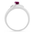 thumbnail image 5 of 10k White Gold Oval Ruby And Diamond Ring, 5 of 6