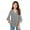 Gray, variant on SERTG Girls Glitter Party Top Breathable 3/4 Sleeve V-Neck Blouse Fashion Big Kids Solid Color Spring Summer Holiday Pullover(Red,5-6 Years)