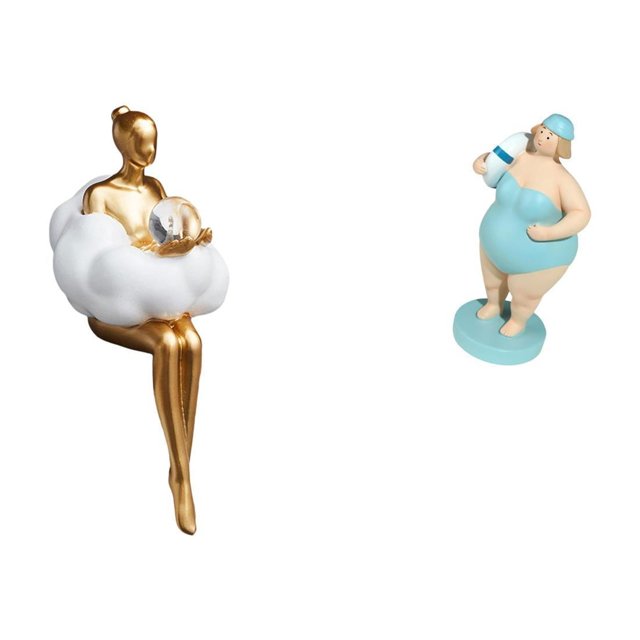 Estatua artística, figura de resina, escultura abstracta, traje de baño para mujer, decoración de mesa, adorno creativo para playa, adecuado para sala