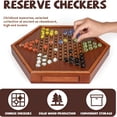 thumbnail image 3 of BESTSKY 2026 New Portable Chinese Checkers Board Game with Marbles Wooden Board Game Hex Chinese Checkers Family Game Set Drawer Storage, 3 of 7