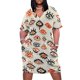 thumbnail image 1 of Mystic Eyes-vestido de verano holgado para mujer traje de noche con bolsillos rojo y negro a la moda, 1 of 6