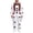 White, variant on Mens Christmas Elf Onesie Zip Up Jumpsuit Striped Hooded Fleece Holiday Pajamas,Green