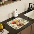 thumbnail image 5 of Yayeee Dish Drying Mat for Kitchen Counter 16" x 18" Microfiber Super Absorbent Coffee Decorative Pad, Floral Cow, 5 of 9