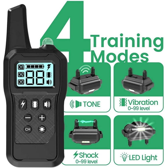 Dog Training Collar, Dog Shock Collar 2600ft Remote Range Waterproof Shock Collar