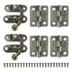 thumbnail image 1 of Uxcell 2-Pack Bisagras de Puerta Pequeñas, 1.06in (27mm) Bisagras Mini de Pliegue de Hierro Interior con Gancho de Pestillo; Tornillo para Caja de Joyas, 1 of 1