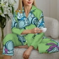 thumbnail image 6 of Uemuo Motorcycle Riding Dinosaur Pattern Womens Pajama Sets,PJ Set for Women,Pajamas for Women Logo,Long Sleeve Pajama Set for Women,Soft Long Sleeve Top With Pants-Small, 6 of 9