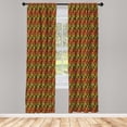 thumbnail image 3 of Ambesonne Kente Pattern Curtains, Zimbabwe, Pair of 28"x63", Multicolor, 3 of 5