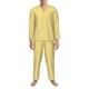 thumbnail image 3 of Fotbe Yellow Gingham Pijama de Hombre con Estampado de Manga Larga, Conjunto de 2 Piezas, Ropa de Dormir Suave y Cómoda con Bolsillos-Large, 3 of 7
