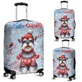 thumbnail image 2 of Hello Winter Schnauzer Smiling in Red Scarf Hat Welcome Christmas Travel Luggage Cover Miniature Schnauzer Dog Lover Suitcase Dust Protective Decor - 00017, 2 of 5