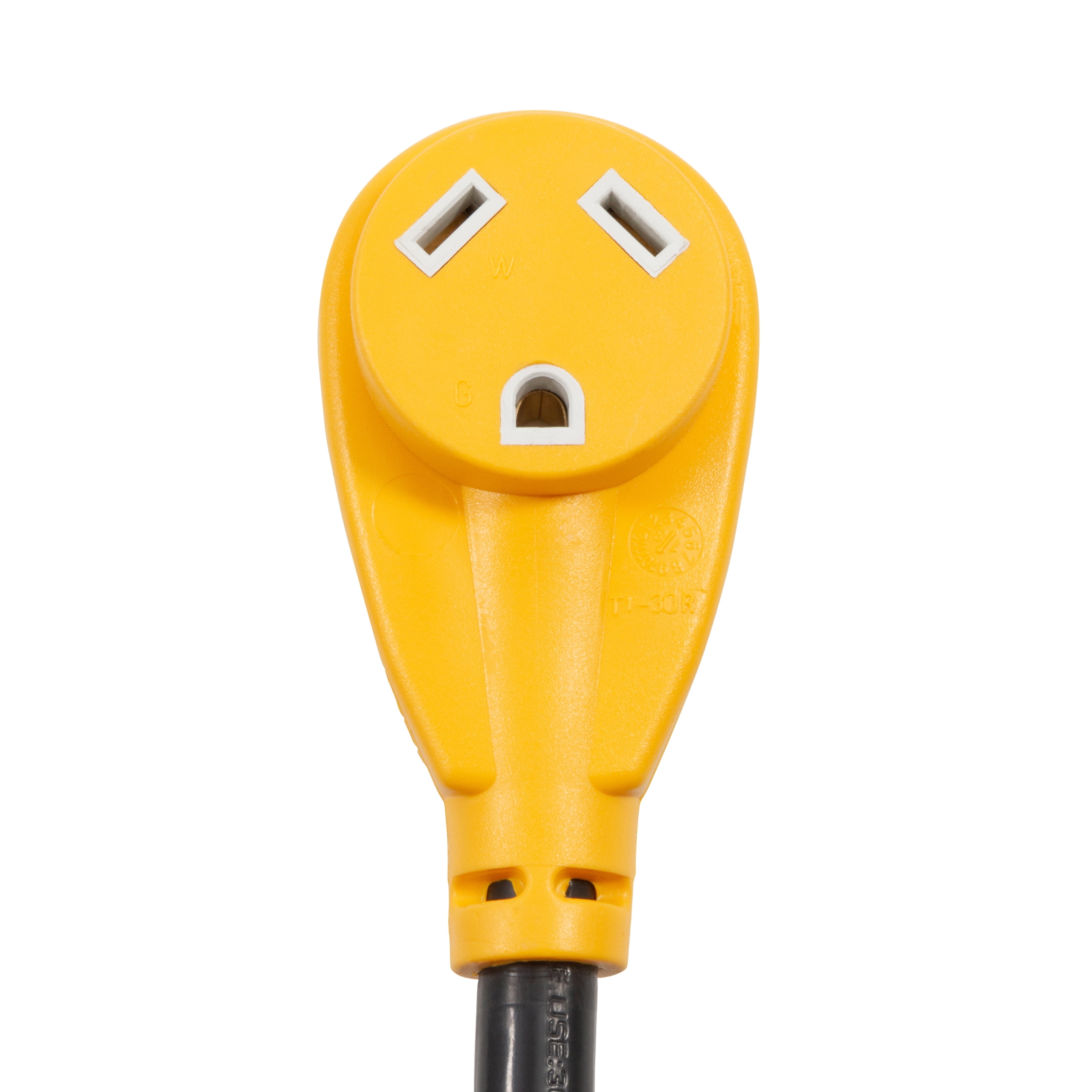 Camco PowerGrip 30-Amp Camper/RV Circuit Analyzer Dogbone | Features Integrated Surge Protection Up to 2100 Joules & Diagnostic LEDs for Fault Indication (55318)