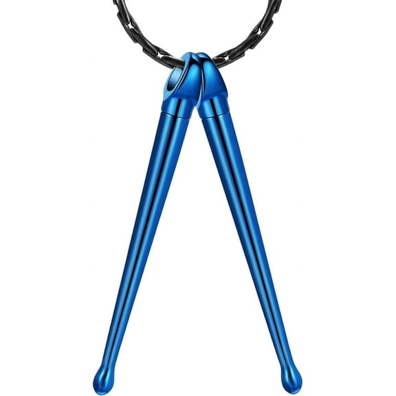 Drumsticks Cremation Memorial Jewelry for Ashes Stainless Steel Urn Pendant Necklace Rock Drummer Music Keepsake Gift