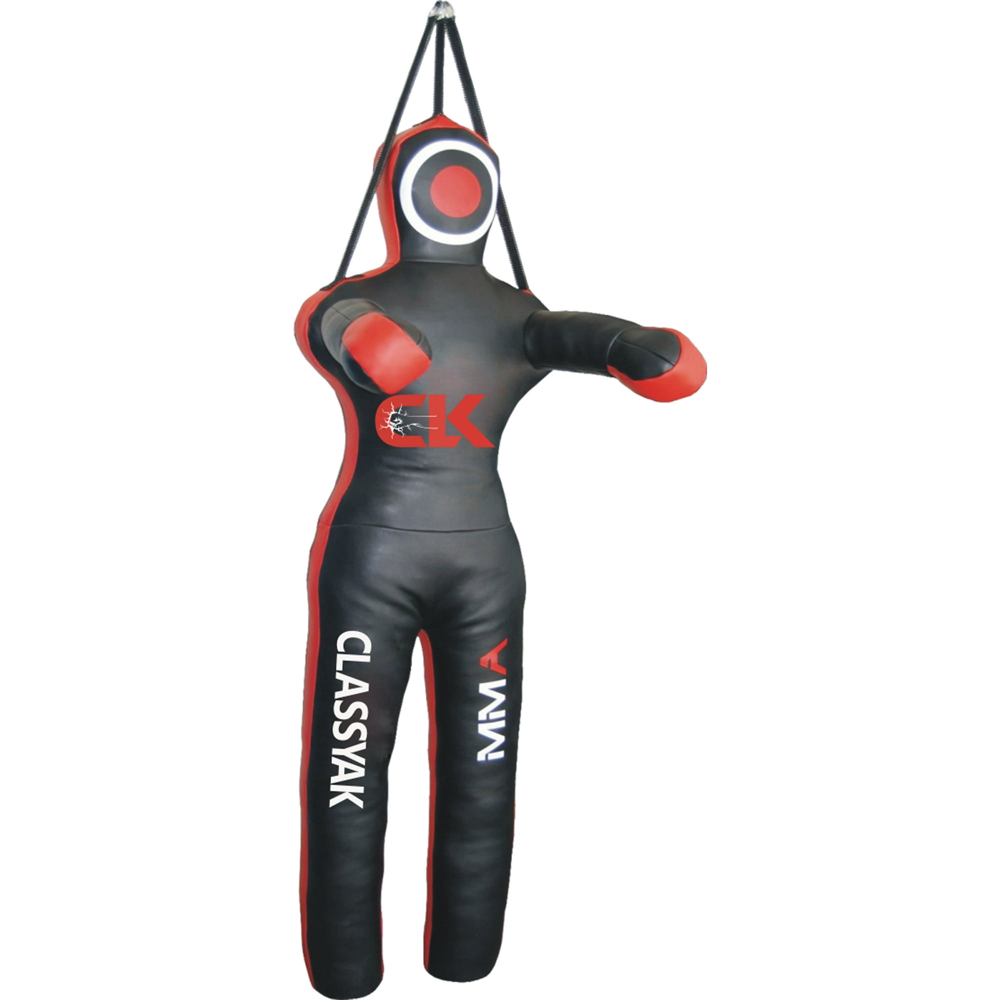 Classyak Jiu Jitsu Mma Martial Arts Grappling Dummy Punching Bag With Hanging Strap Unfilled Red 59 Inches 5 Ft