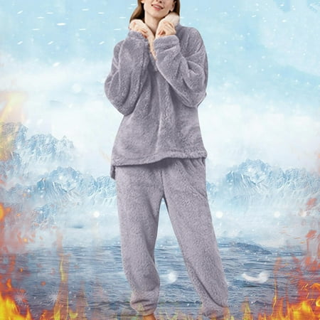 

Men s And Women s Autumn And Winter Flannel Pajamas Pajama Suit Cardigan Women Pajama Sets Grey M