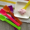 150 Mini Gelato Taster Spoons Clear Plastic Colors