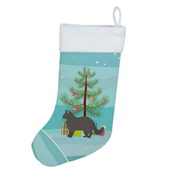 York Chocolate #2 Cat Merry Christmas Christmas Stocking 13.5 in x 18 in