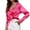 Hot Pink, variant on Womens Satin Button Down Dress Shirt Long Sleeve Silk-Like Blouse