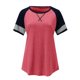 thumbnail image 4 of Camiseta informal de manga corta con cuello redondo y estampado para mujer, 4 of 5
