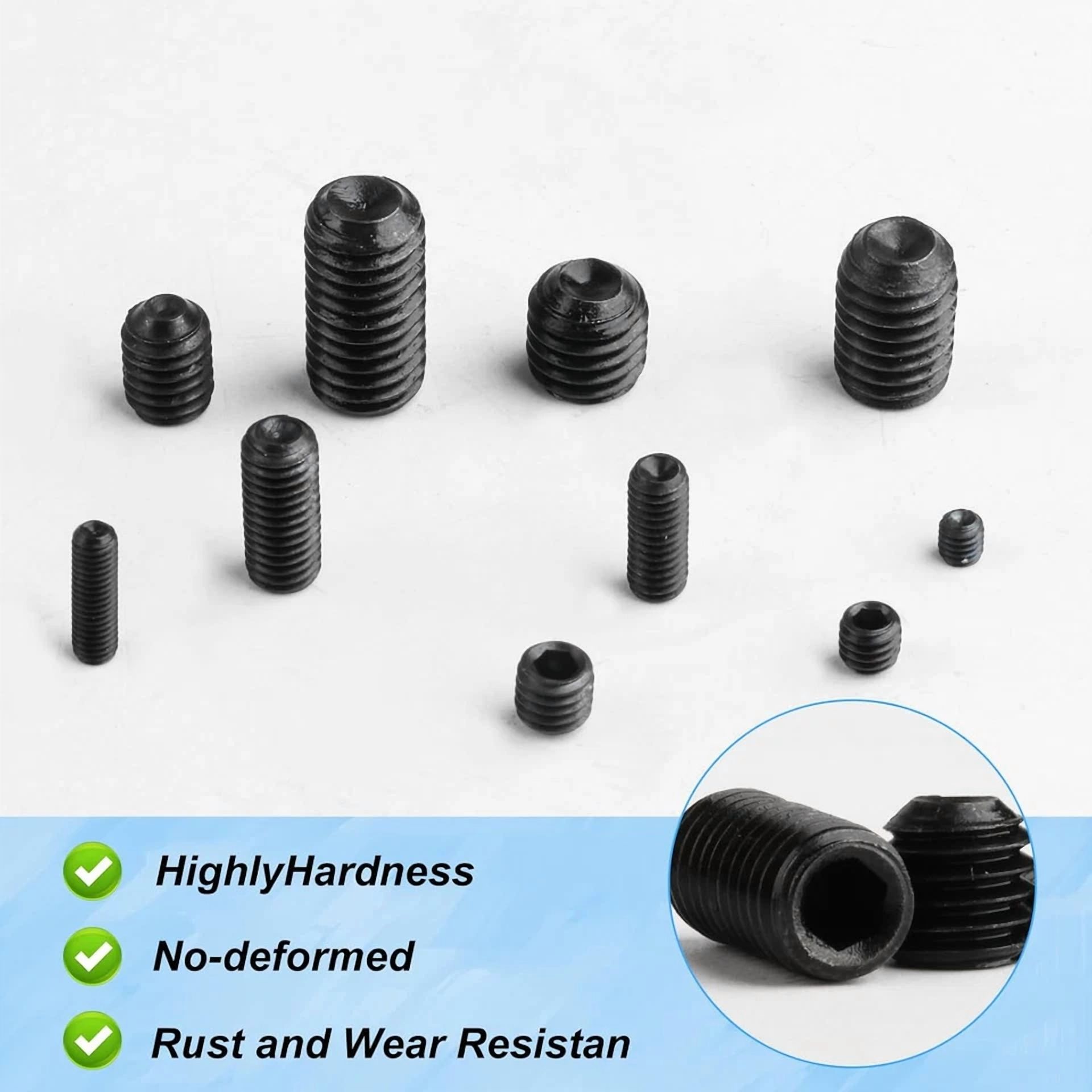 CIRCLE- 450Pcs Set Screws, Set Screws Assortment Kit, Grub Screws M3 M4 M5 M6 M8 For Hom