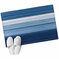 thumbnail image 2 of 2x3 Door Mat Rug, Blue Ombre Stripe Non-Skid Rubber Backing Large Rectangle Rugs - Living Room Bedroom Home Office, Farmhouse Striped Modern Abstract Art Indoor Floor Mat Carpets Washable Rug, 2 of 9