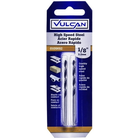 

Vulcan Jobber Length Drill 1/8 In Dia X 2-3/4 In L Straight Shank High Speed Steel