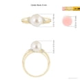 thumbnail image 5 of Angara South Sea Cultured Pearl Ring with Pave-Set Diamonds in 14K Yellow Gold for Women | June Birthstone Jewelry for Her, 5 of 8