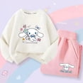 thumbnail image 2 of Cinnamoroll-Ropa deportiva Kawaii Anime Sanrio para niños, Conjunto de sudadera informal, pantalones de 2 piezas, ropa de dibujos animados para niñas lindas, otoño, 2 of 4