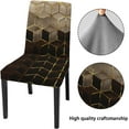 thumbnail image 3 of 6 Pcs Black and Gold Chair Covers, Conference Room Chair Covers, Restaurant Chair Covers, Kitchen Chair Covers, Chair Covers High Elasticity Removable, 3 of 6