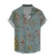 thumbnail image 3 of Camisas vintage con estampado floral de calaveras para hombre, divertidas camisetas de manga corta con estampado de calaveras en 3D, camisas hawaianas con solapa estampada para hombre, 3 of 5