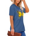 thumbnail image 5 of XCHQRTI Butterfly Graphic Plus T-Shirts Women Graphic Casual Shirt Floral Short Sleeve Tee, 5 of 8