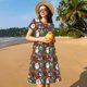 thumbnail image 4 of Easygdp Merry Christmas para Vestido Transpirable de Mujer, Vestido Suelto de Manga Corta con Pliegues y Bolsillos para el Verano, 4 of 6